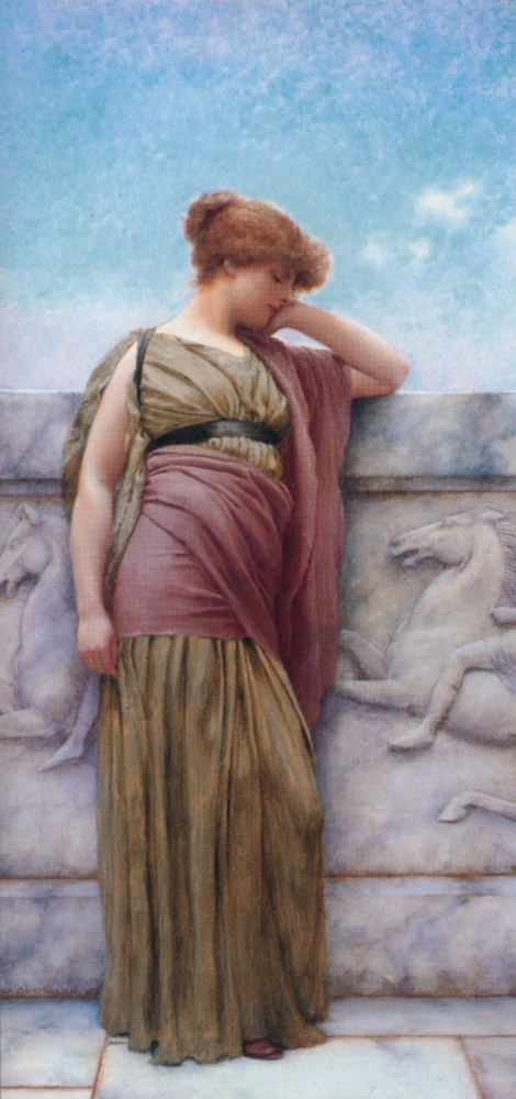 John William Godward (1861-1922) - Leaning on the Balcony.JPG